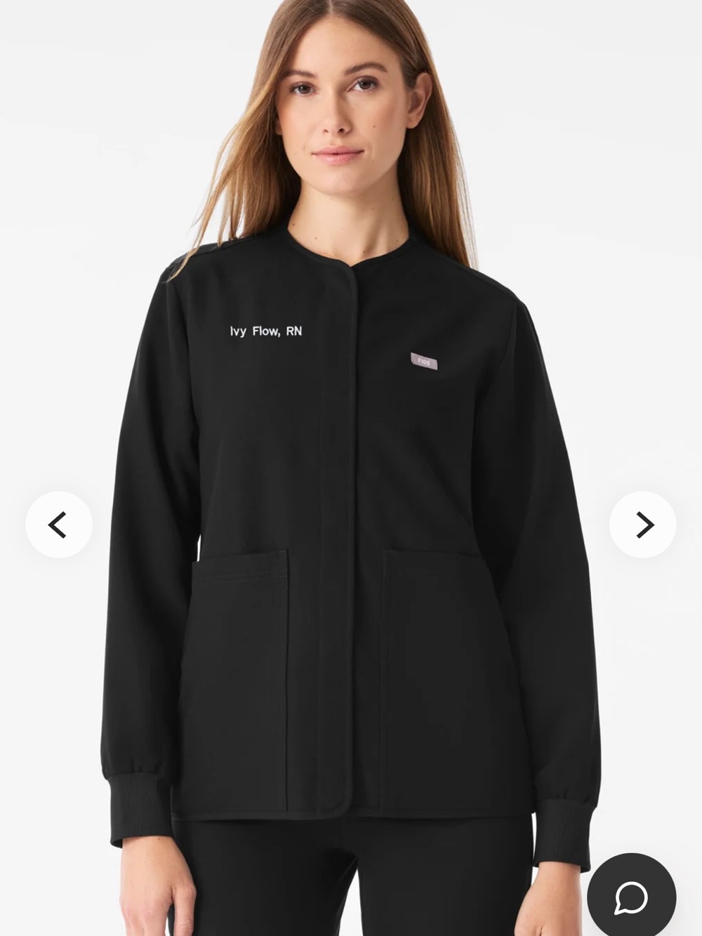 FIGS Women's Black Bellery
- Scrub Jacket - L/ Black